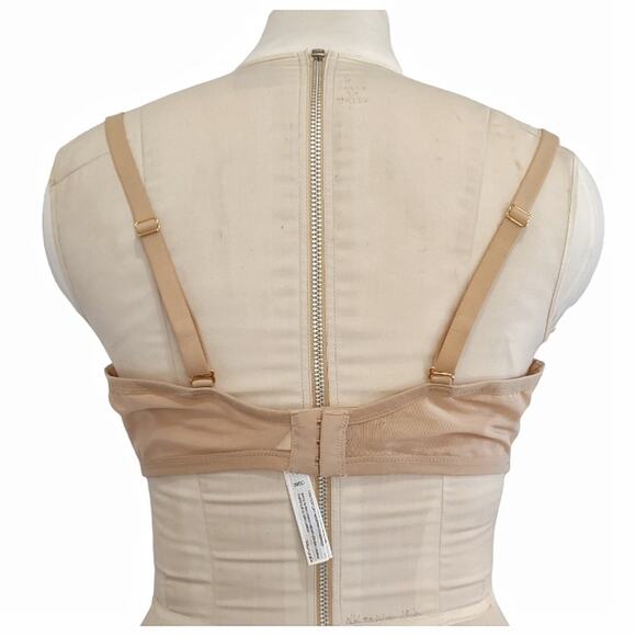 SOMA Lightest Lift Modern Coverage Natural Colored Bra with Floral Lace Overlay - Picture 3 of 8